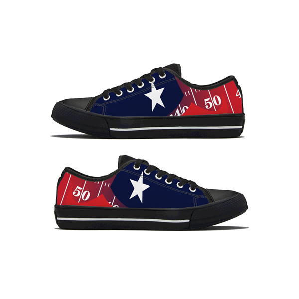 Men's Houston Texans Low Top Canvas Sneakers 001